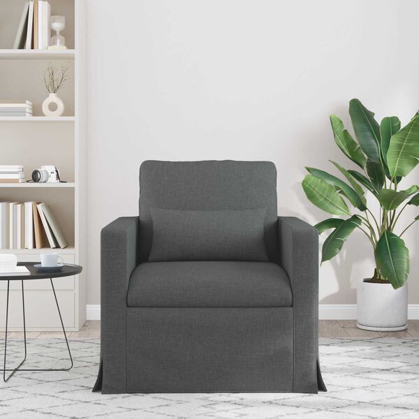 vidaXL Sofa Dunkelgrau Gesamtabmessungen: 78 x 78 x 80 cm (B x T x H)