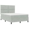 vidaXL Boxspringbett mit Matratze Hellgrau 140 x 190 cm Stoff