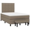 vidaXL Boxspringbett mit Matratze Taupe 120x200 cm Stoff