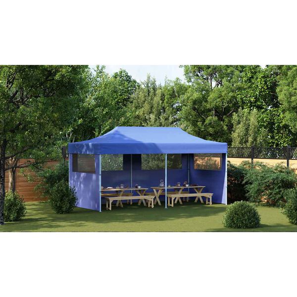 vidaXL Pop-Up-Partyzelt Faltbar Blau 3×6 m