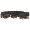 vidaXL Gartensofa-set 12 pcs Grau und Dunkelgrau Poly-Rattan