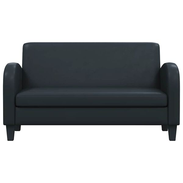 vidaXL Sofa 2-Sitzer Kunstleder Schwarz