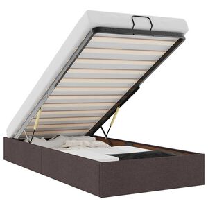 vidaXL Ottoman-Bett ohne Matratze Dunkelbraun 90x190 cm Stoff