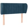 vidaXL Kopfteil mit Ohren Dunkelblau 103x23x78/88 cm Samt