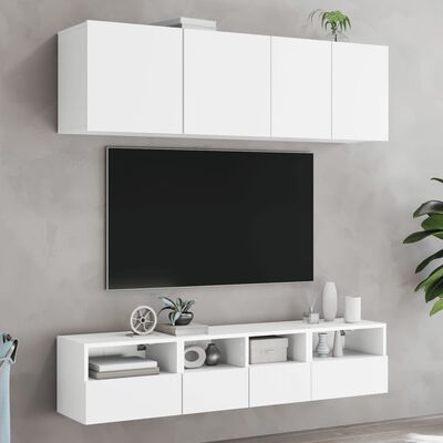 vidaXL TV-Wandschrank Weiß 40x30x30 cm Holzwerkstoff