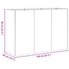 vidaXL Pflanzk&uuml;bel Wei&szlig; 120x40x80 cm Kaltgewalzter Stahl