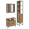 vidaXL Badezimmerm&ouml;bel-Set 3 stk. Artisan-Eiche 33 x 33 x 185,5 cm