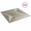 vidaXL Wandpaneele Stern 12 pcs Stern Beton 50 x 50 cm XPS Schaum