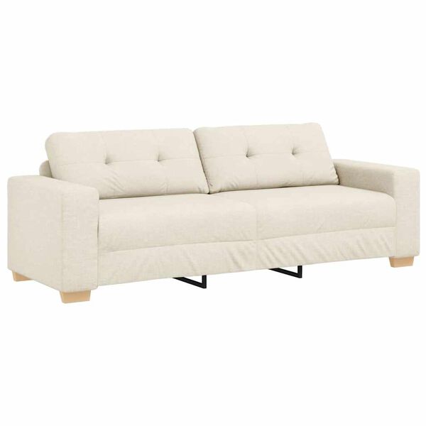 vidaXL Sofa 3-Sitzer Leinen 180 cm