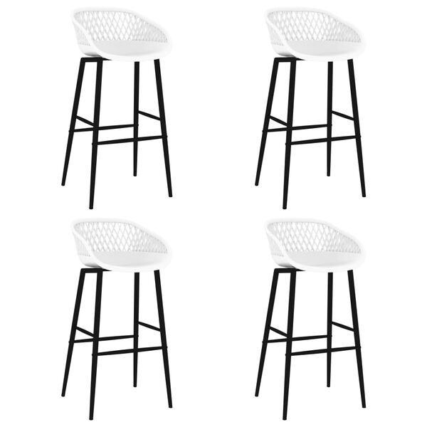 vidaXL Barhocker 4 Stk. Weiß