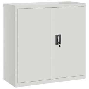 vidaXL Aktenschrank mit 2 T&uuml;ren Grau 90 cm Stahl