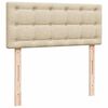 vidaXL Boxspringbett mit Matratze Creme 120x190 cm Stoff