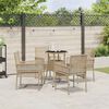 vidaXL Garten Essgruppe 5 pcs Beige Poly Rattan