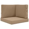 vidaXL Sofakissen f&uuml;r drau&szlig;en Polyester Taupe 60 x 60 x 8 cm