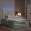 vidaXL Ottoman-Bett mit Matratzen & LEDs Hellgrau 120x200 cm Samt