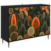 vidaXL Sideboard ZAANDAM Schwarz Eichen-Optik 102 x 33 x 76 cm