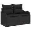 vidaXL Garten-Sofa-Set mit Kissen mit Speicher 9 pcs Schwarz