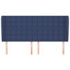 vidaXL Kopfteil mit Ohren Blau 183x23x118/128 cm Stoff