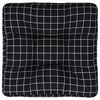 vidaXL Palettenkissen Schwarz Karomuster 60x60x12 cm Stoff