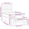vidaXL Boxspringbett mit Matratze Creme 100x200 cm Stoff
