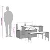 vidaXL 3-tlg. Garten-Essgruppe mit Kissen Beige Poly Rattan