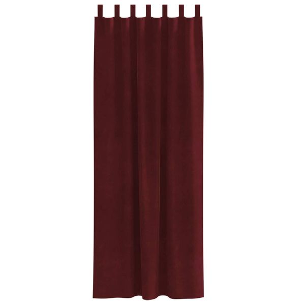 vidaXL Verdunkelungsvorh&auml;nge 2 pcs Weinrot 140 x 245 cm Samt