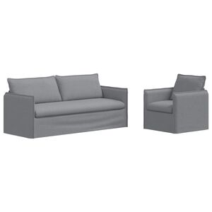 vidaXL Sofa 2 pcs Hellgrau