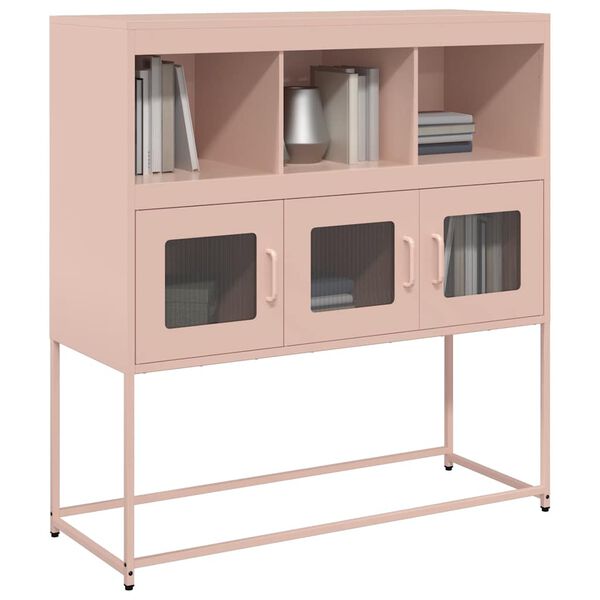 vidaXL Sideboard Rosa 100,5x39x107 cm Kaltgewalzter Stahl