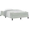 vidaXL Boxspringbett mit Matratze Hellgrau 120 x 210 cm Stoff