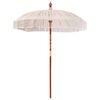 vidaXL Macrame Sonnenschirm Creme 190 x 190 x 260 cm