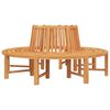 vidaXL Baumb&auml;nke 2 Stk. Halbrund &Oslash;201 cm Massivholz Teak
