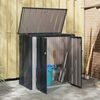 vidaXL Gartenlagerbox Schwarz 101,5 x 57 x 100,5 cm Stahl