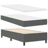 vidaXL Boxspringbett mit Matratze Dunkelgrau 90 x 190 cm Stoff