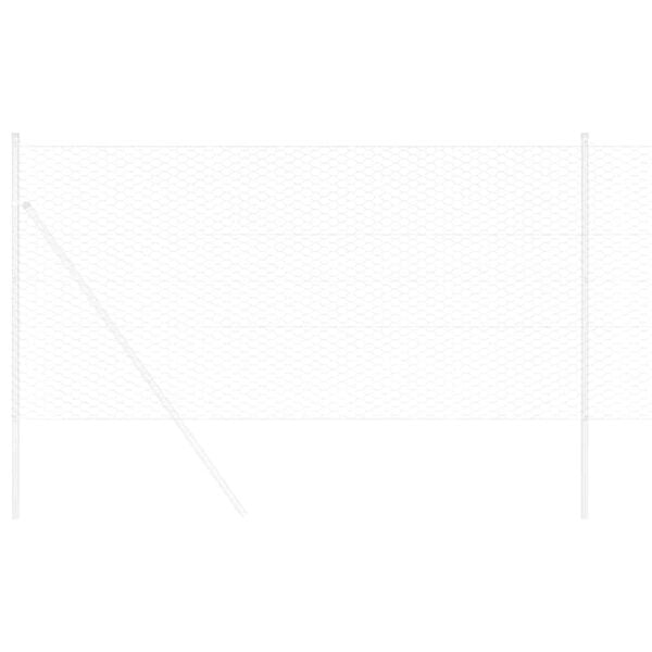 vidaXL Hexagonzaun Silber 0,6 x 25 m Verzinkter Stahl