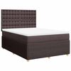 vidaXL Boxspringbett mit Matratze Dunkelbraun 140x190 cm Stoff
