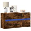 vidaXL TV-Schrank mit LED-Beleuchtung R&auml;uchereiche 100x34x50 cm