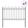 vidaXL Gartenzaun BOXTEL 7 pcs 11,9 x 0,8 m Pulverbeschichteter Stahl