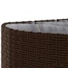 vidaXL 7-tlg. Garten-Sofagarnitur mit Kissen Braun Poly Rattan