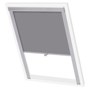 vidaXL Verdunkelungsrollo Grau CK04 GGL und GGU