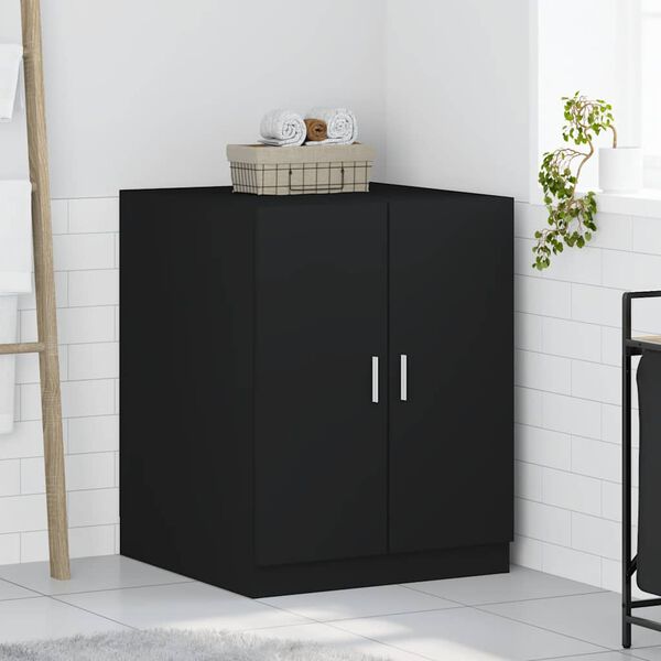 vidaXL Waschmaschinenschrank Schwarz 71x71,5x91,5 cm