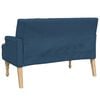 vidaXL Sitzbank mit Kissen Blau 113x64,5x75,5 cm Stoff