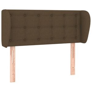 vidaXL Kopfteil mit Ohren Dunkelbraun 83x23x78/88 cm Stoff