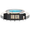 vidaXL Outdoor-Regale f&uuml;r Whirlpool 2 Stk. Schwarz Poly Rattan