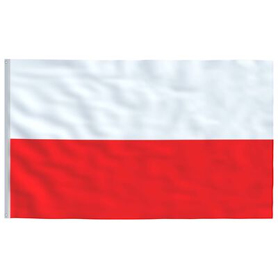 vidaXL Flagge Polens mit Mast 5,55 m Aluminium