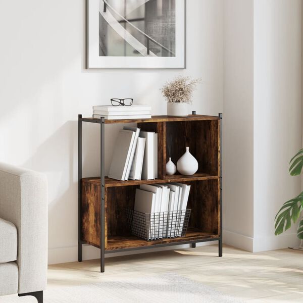 vidaXL Bücherregal Räuchereiche 72x28x77,5 cm Holzwerkstoff