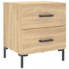 vidaXL Nachttische 2 Stk. Sonoma-Eiche 40x35x47,5 cm Holzwerkstoff
