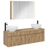 vidaXL Badezimmerschrank-Set 4 pcs Artisan-Eiche 103,5 x 15,5 x 70 cm