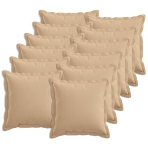 vidaXL Kissenbezug 12 stk. HOUTEN Creme 40 x 40 cm Kunstleinen