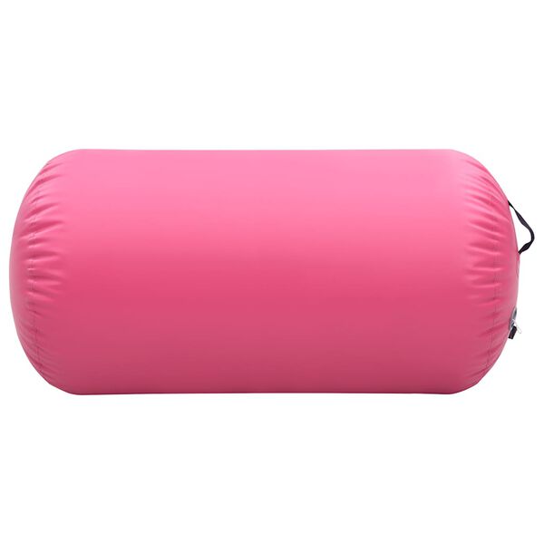 vidaXL Aufblasbare Gymnastik-Rolle mit Pumpe 120x90 cm PVC Rosa