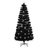 vidaXL Weihnachtsbaum mit LED-Schneeflocken Schwarz 180 cm Fiberoptik